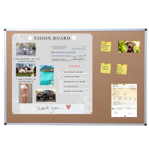 Vision Board Poster - Manifestation Board Dream Board Law of Attraction Gray - Picture 6 of 7